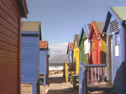 Umkleidehtten am Strand von Muizenberg